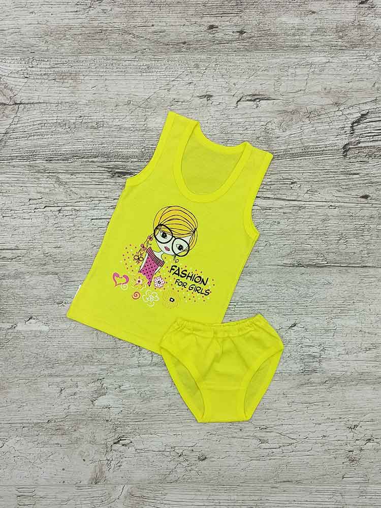 

Комплект майка труси для дівчаток жовті FASHION for GIRLS 00184, 86-98 см. (2-3 роки)