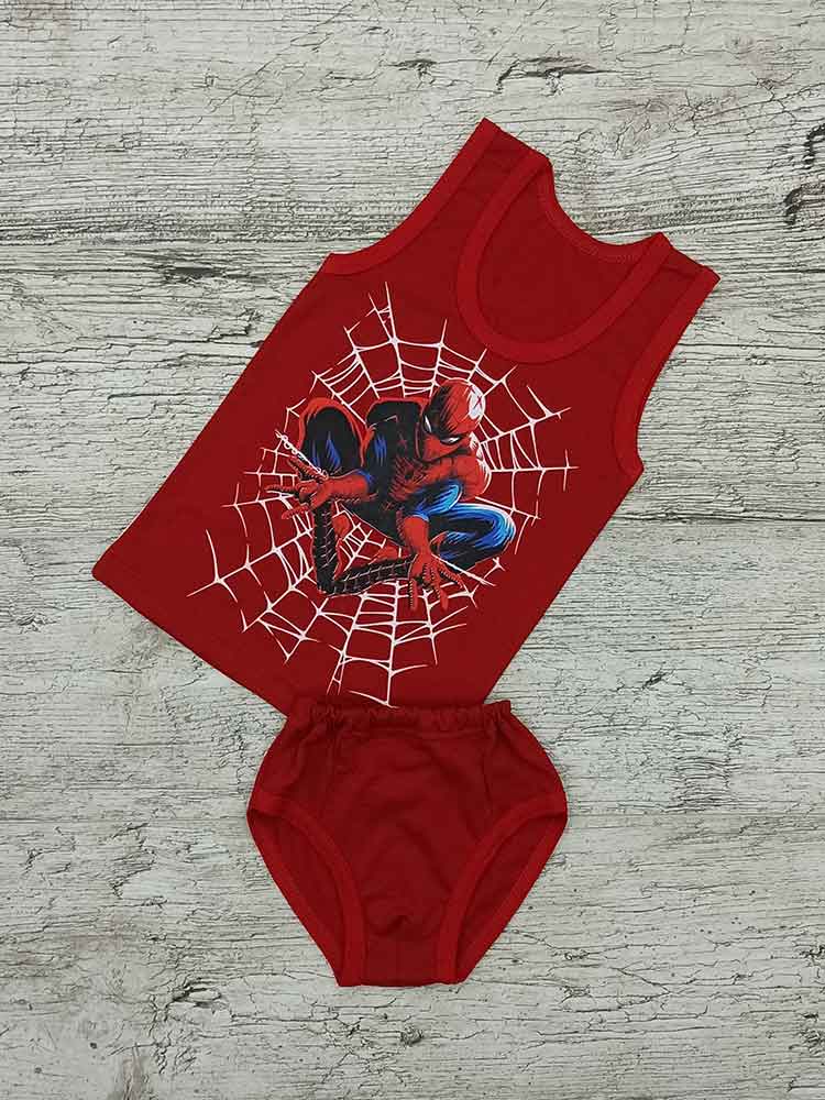 

Комплект майка труси для хлопчиків червоні Spider-Man 00738, 80-86 см. (1-2 роки)
