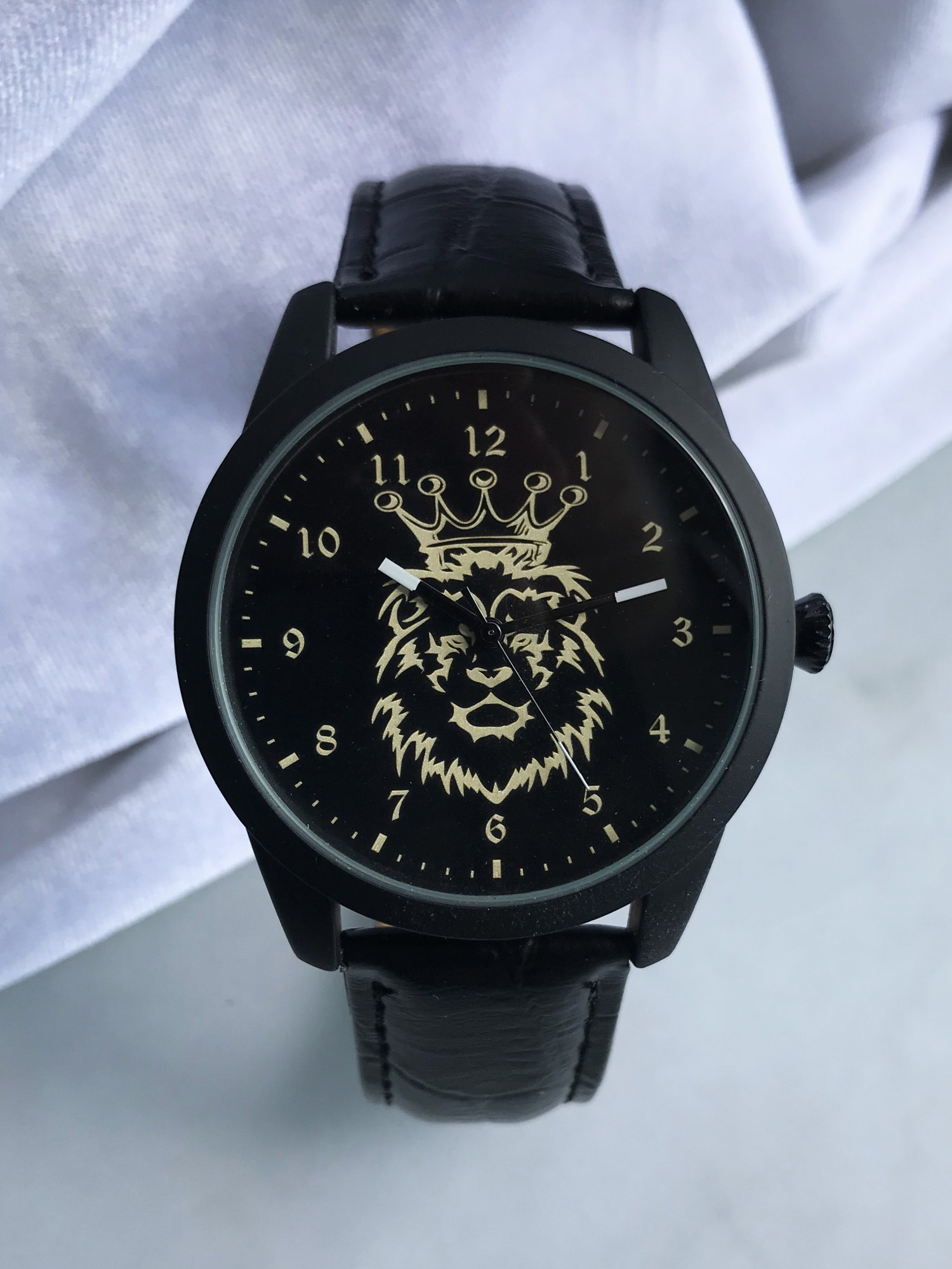 

Мужские наручные часы знак Зодиака Лев (Men 283 black)