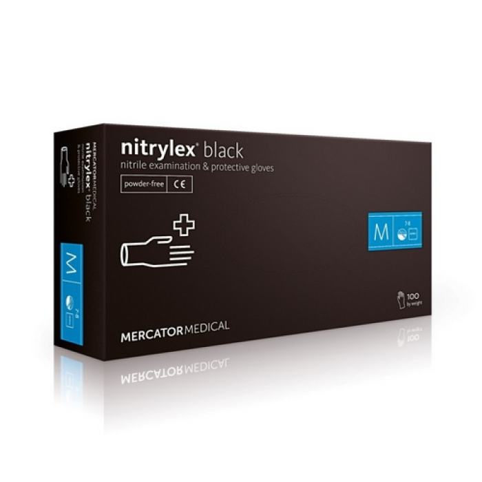 

Одноразовые перчатки Nitrylex Black нитриловые без пудры Все размеры