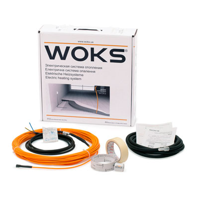 

Комплект для тонкого теплого пола двухжильный Woks 10 200 Вт, 23 м