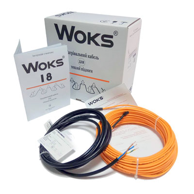 

Комплект для теплого пола под плитку двужильный Woks 18, 1100 Вт, 60 м