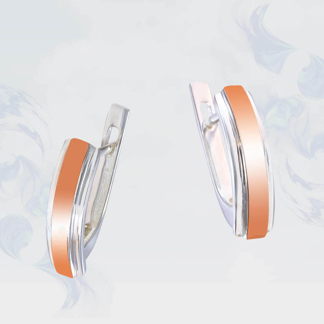 

Серьги из серебра с золотыми вставками SilverUA модель 205