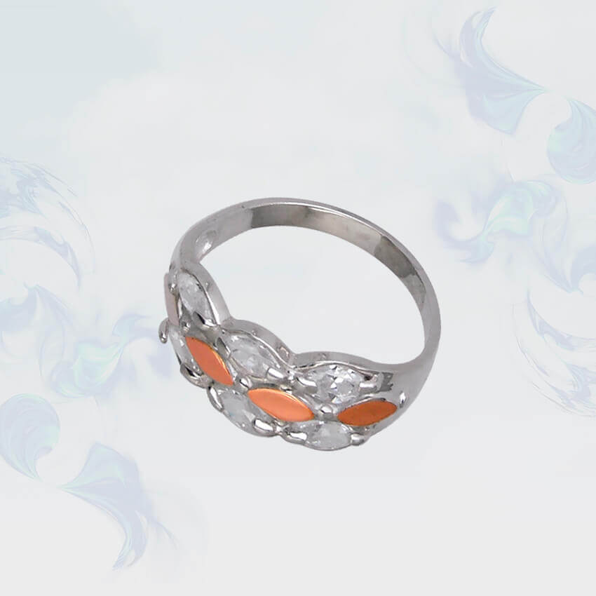 

Кольцо из серебра с золотыми вставками SilverUA модель 089 (размер 19,5)