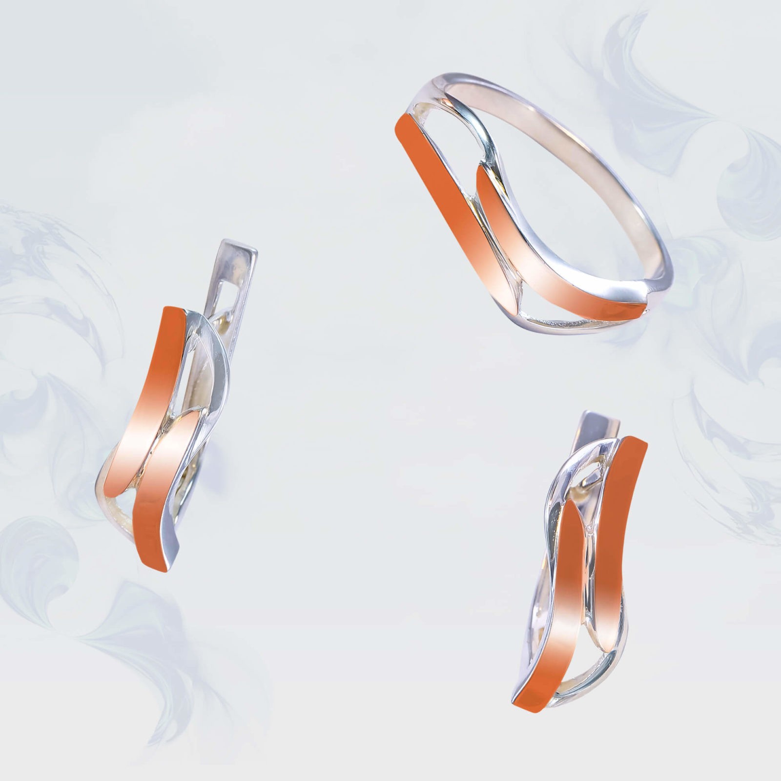 

Гарнитур из серебра с золотыми вставками SilverUA модель 206