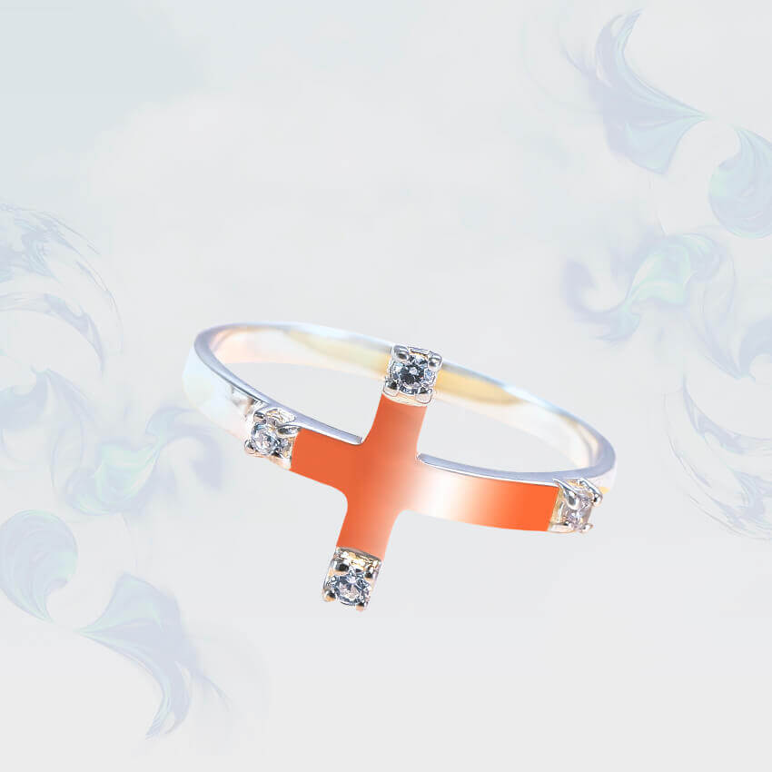 

Кольцо из серебра с золотыми вставками SilverUA модель 189 (размер 19,5)