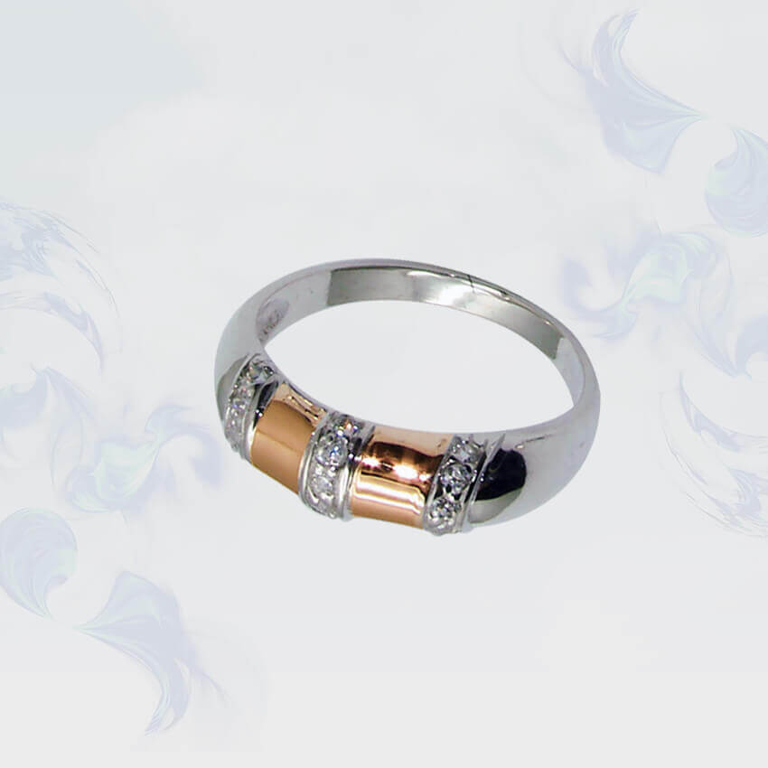 

Кольцо из серебра с золотыми вставками SilverUA модель 076 (размер 19,5)