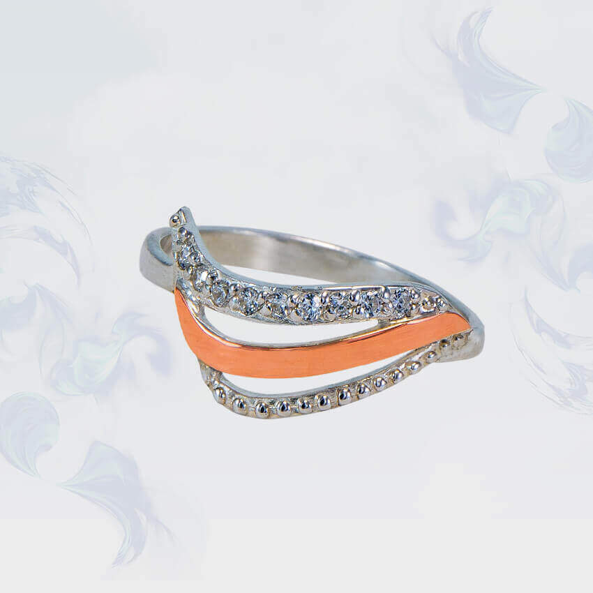 

Кольцо из серебра с золотыми вставками SilverUA модель 142 (размер 19,5)