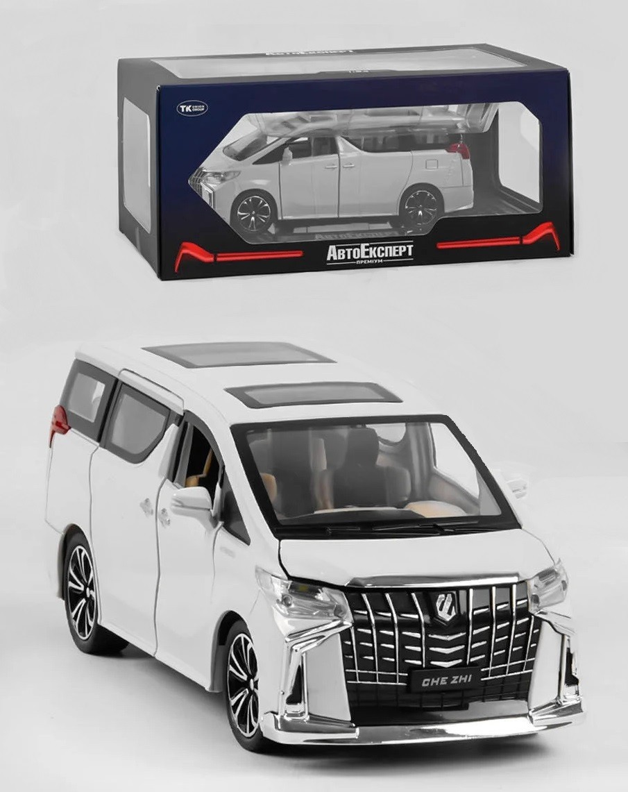 

Машина металлопластик GT - 4725 AutoExpert,1:24, инерция, подсветка фар, звук, сдвижные двери, открывается капот, багажник, белый