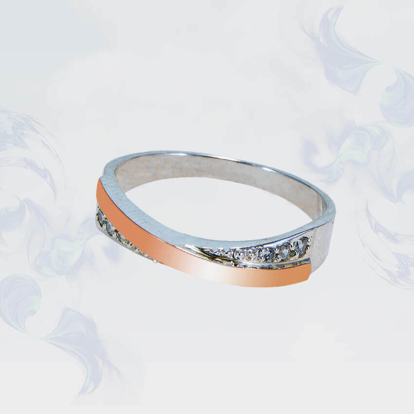 

Кольцо из серебра с золотыми вставками SilverUA модель 129 (размер 19,5)