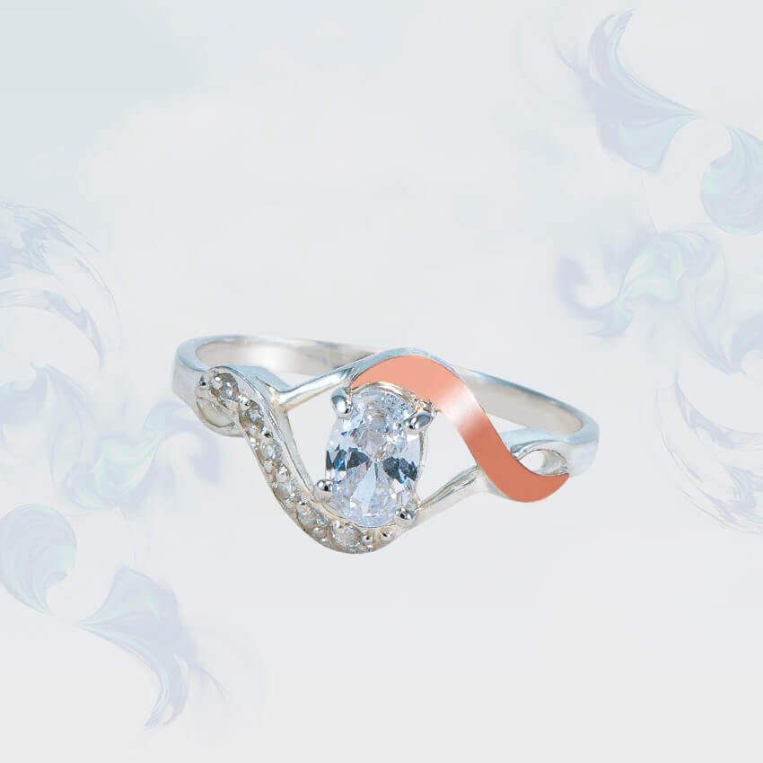

Кольцо из серебра с золотыми вставками SilverUA модель 168 (размер 19,5)