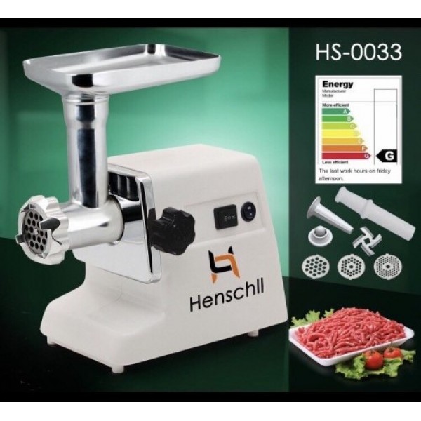 

Мясорубка электрическая шнековая с реверсом Henschll HS-0033 2500 Вт