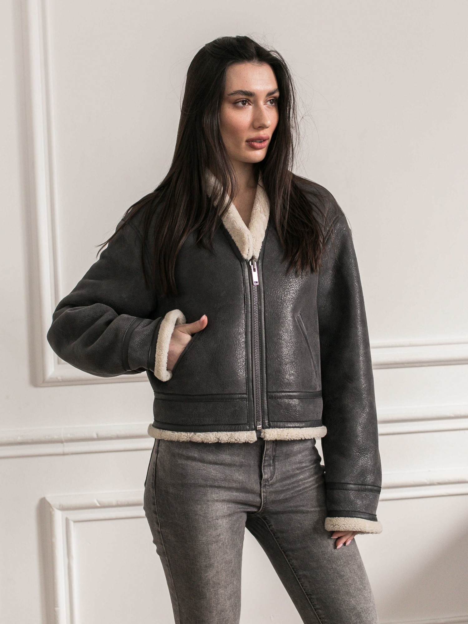 

Дубленка из натуральной овчины серого цвета размер, Дубленка из натуральной овчины серого цвета размер M