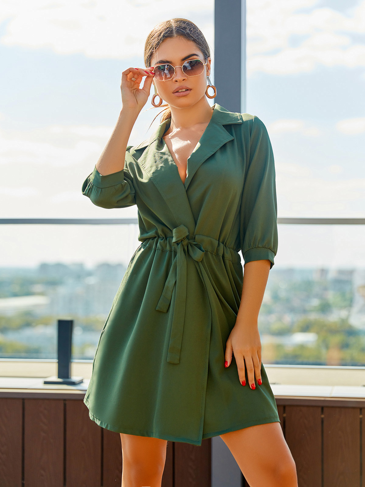 

Платье ISSA PLUS 12834  Хаки, Платье ISSA PLUS 12834 S Хаки