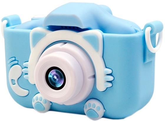 

Цифровой детский фотоаппарат котик Kidds GM-20 Голубой