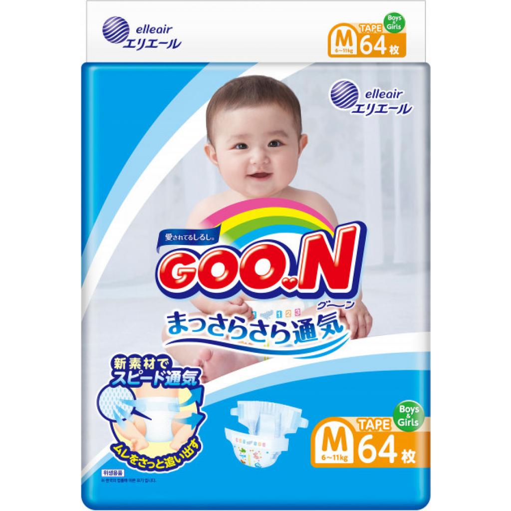 

Подгузник GOO.N М для детей 6 - 11 кг унисекс 64 шт (843154)