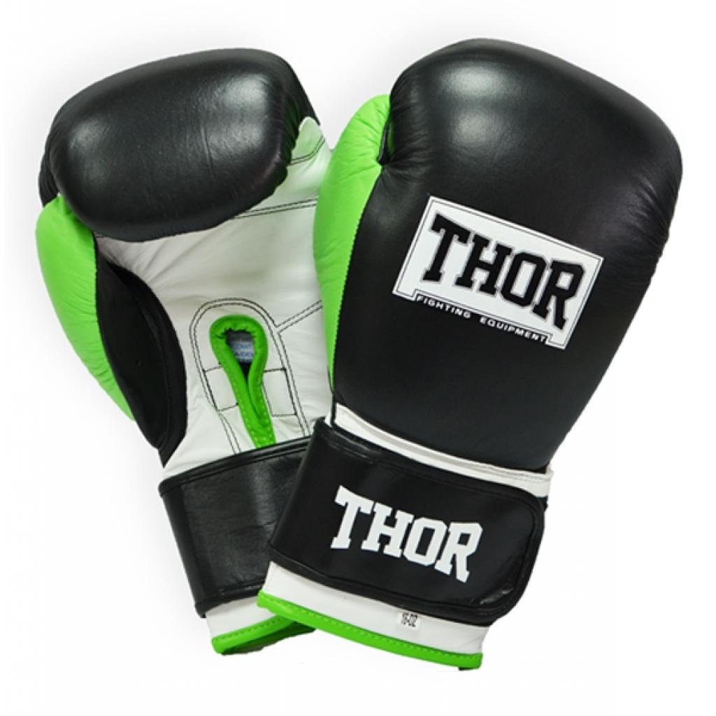 

Боксерские перчатки Thor Typhoon 14oz Black/Green/White (8027/01(PU) B/GR/W 14 oz.)