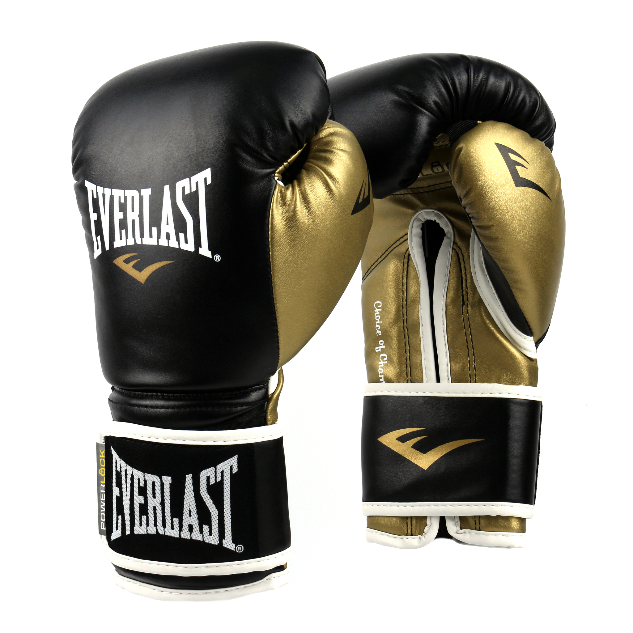 

Боксерские перчатки Everlast Powerlock Synthetic вес 14 унций Черно-золотые P00000723