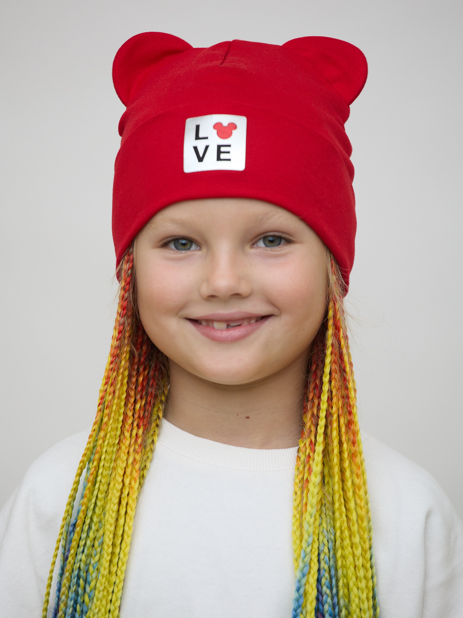 

Демисезонная шапка Sample Love 52-56 Красная