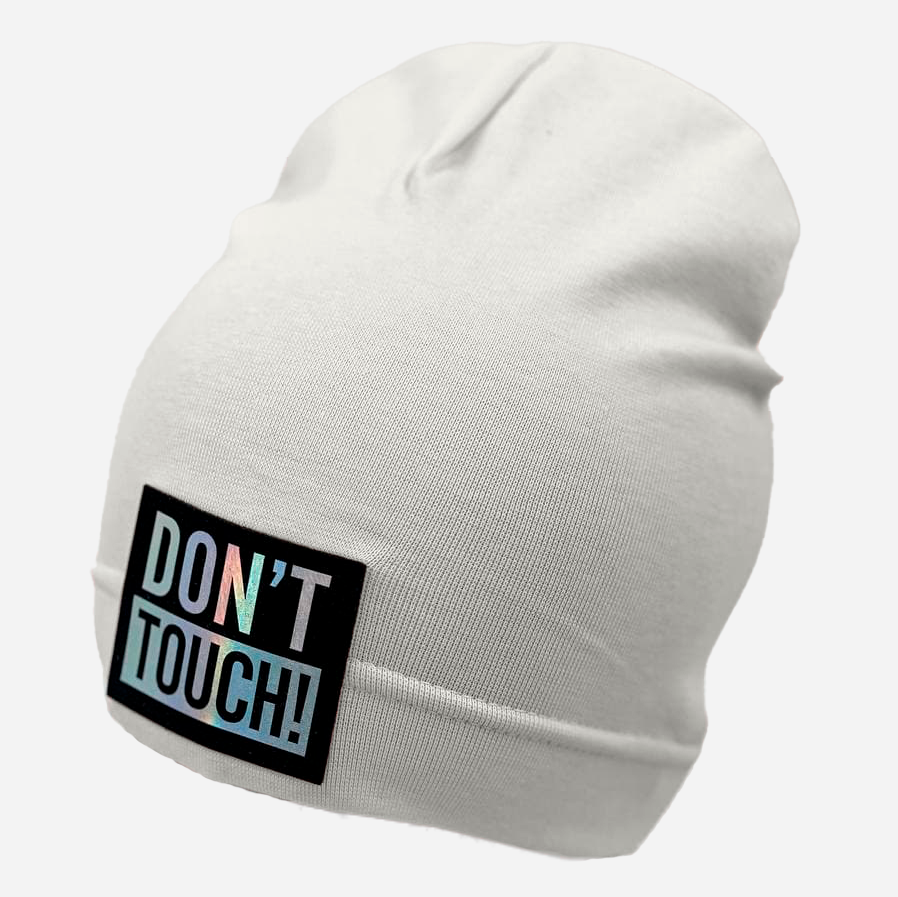 

Демисезонная шапка Sample Don’t touch 52-56 Белая
