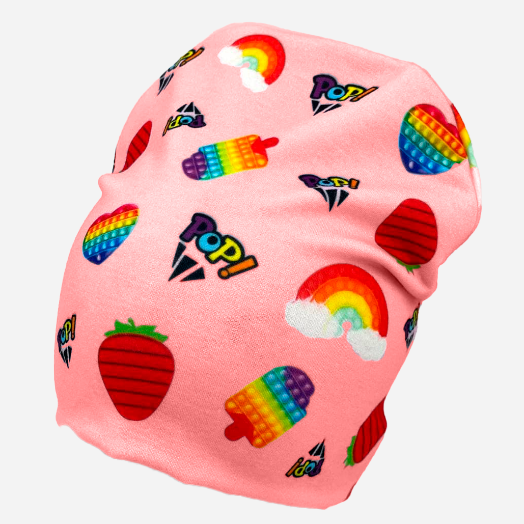 

Демисезонная шапка Sample Pop It 52-56 Розовая