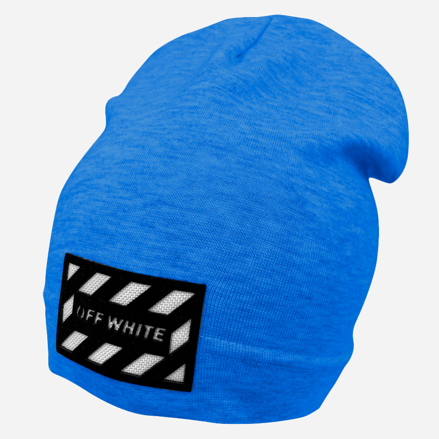 

Демисезонная шапка Sample OffWhite 52-56 Синяя