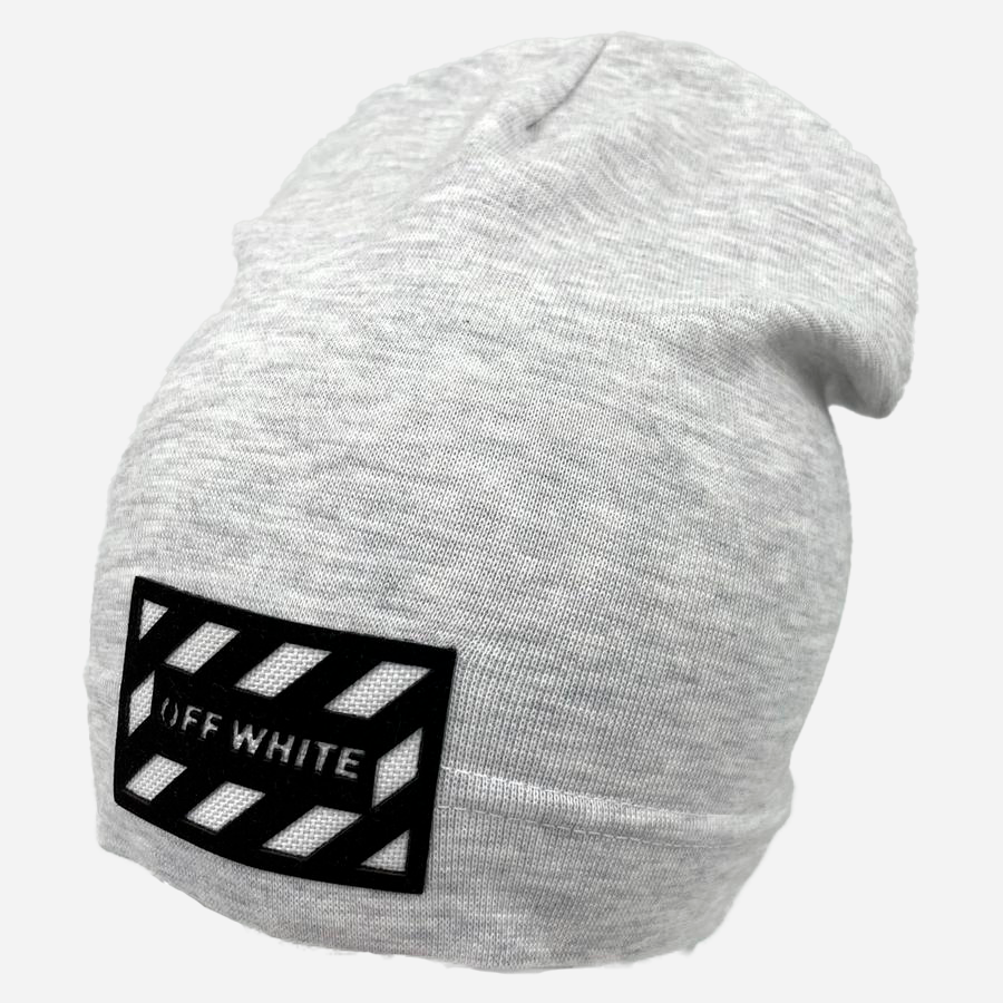 

Демисезонная шапка Sample OffWhite 52-56 Светло-серая