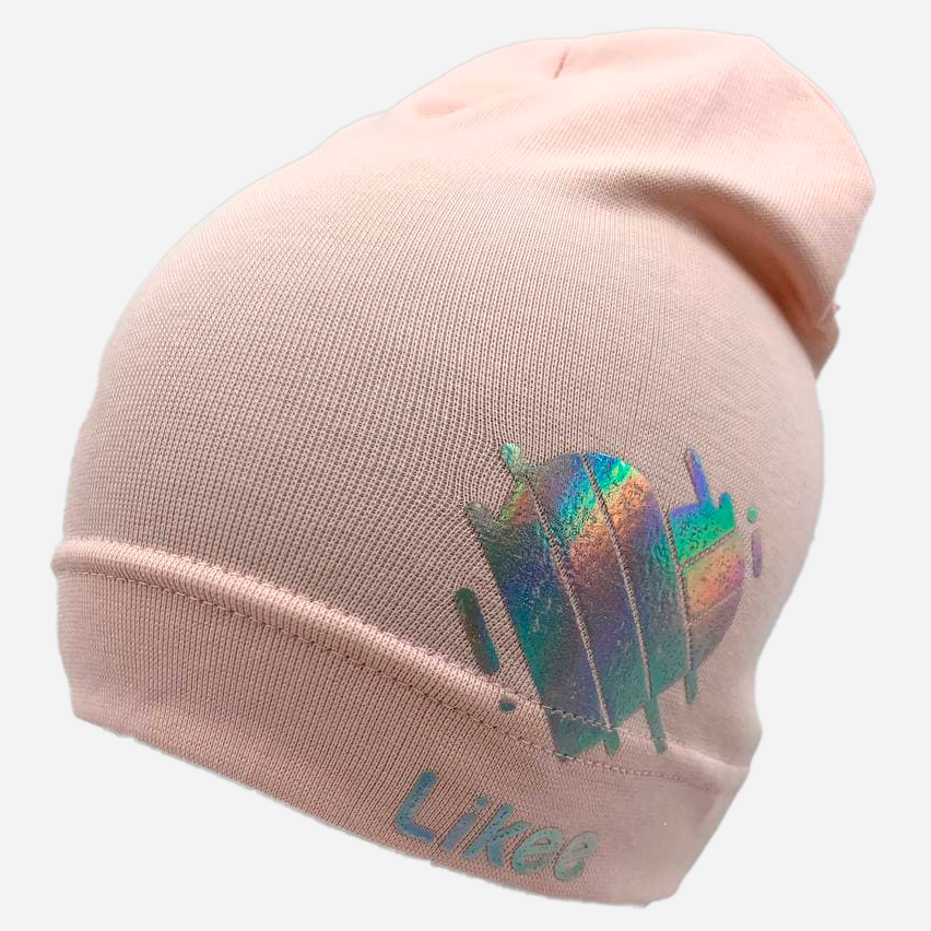 

Демисезонная шапка Sample Likee 46-52 Персиковая