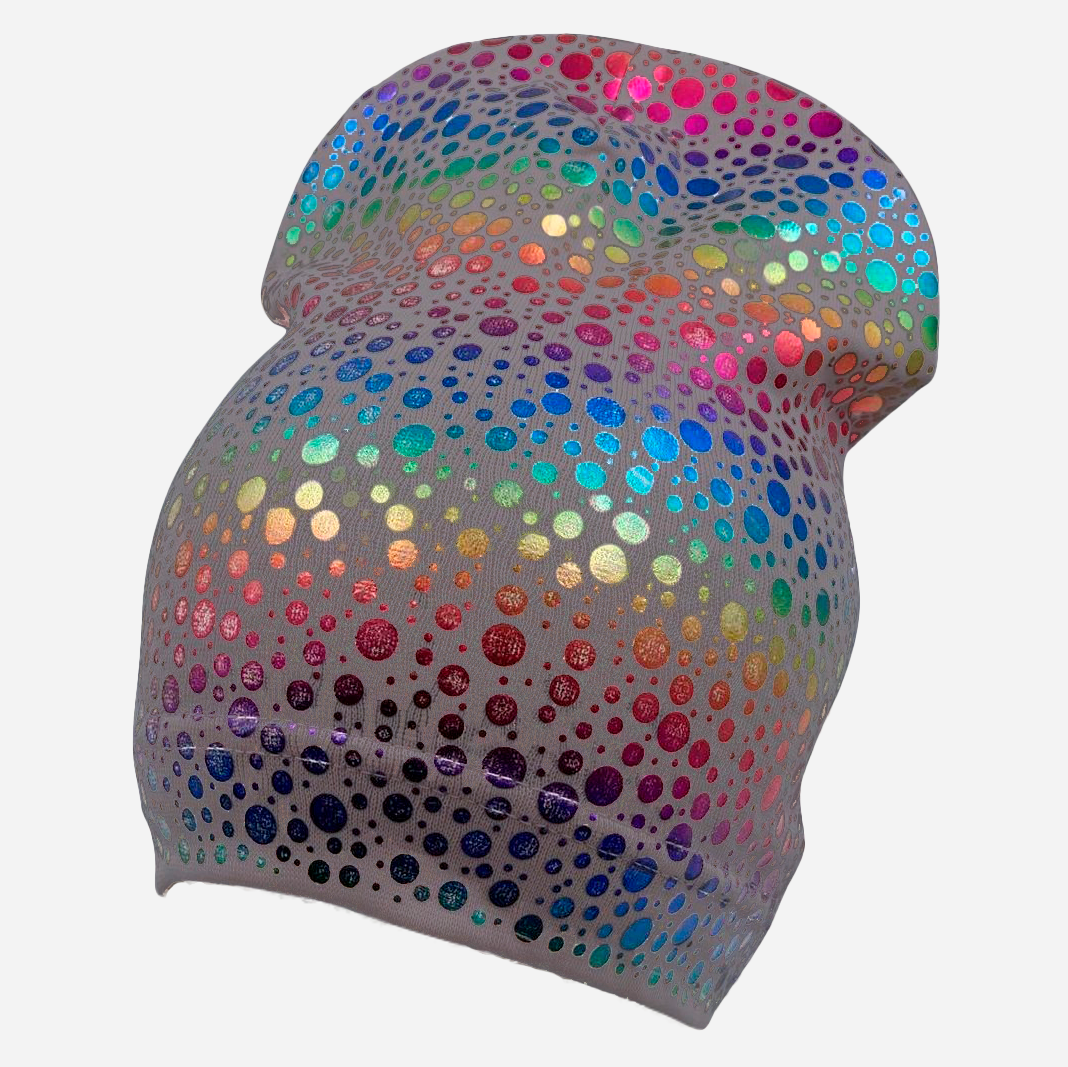 

Демисезонная шапка Sample Горошки 46-52 Персиковая