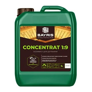 

Биозащита для древесины Concentrat 1:9 Бесцветная Bayris 5л