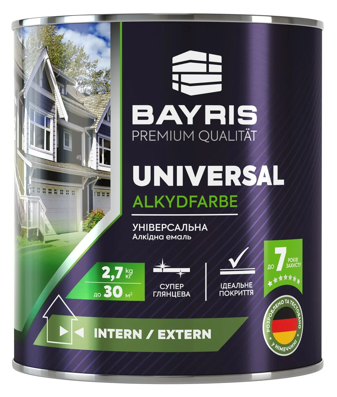 

Эмаль универсальная алкидная Bayris красно-коричный 2.7 кг