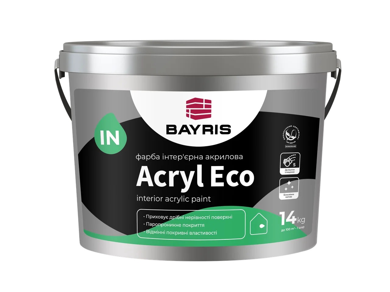 

Краска интерьерная акриловая Acryl Eco Bayris 14 кг