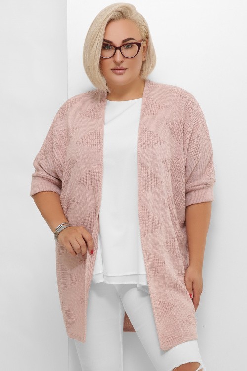 

Женский вязаный кардиган MarSe 198  Пудра (MS_198_Пудра, Женский вязаный кардиган MarSe 198 46-54 Пудра (MS_198_Пудра)