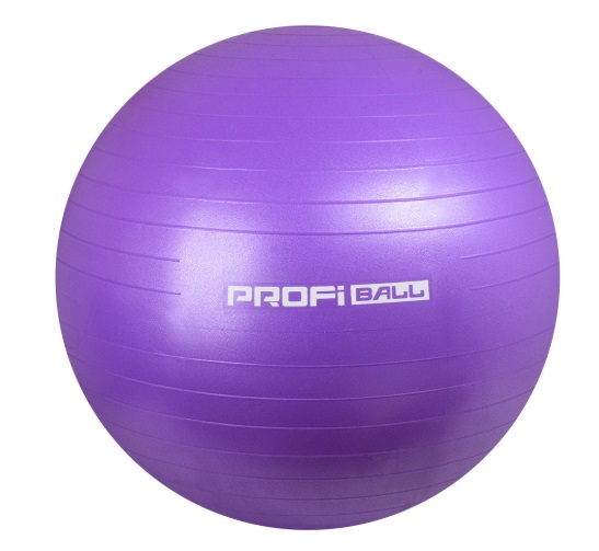 

Фитбол (Мяч для фитнеса) c насосом Profiball 75 см фиолетовый (MS 1541) IGROK