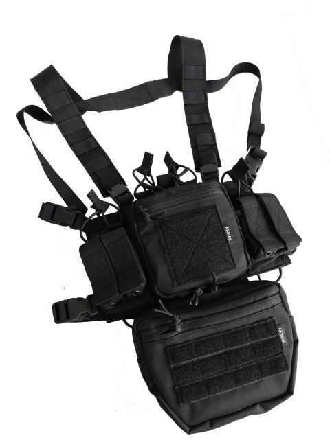 

Нагрудник AKINAK D3 Chest rig с напашным подсумком Черный