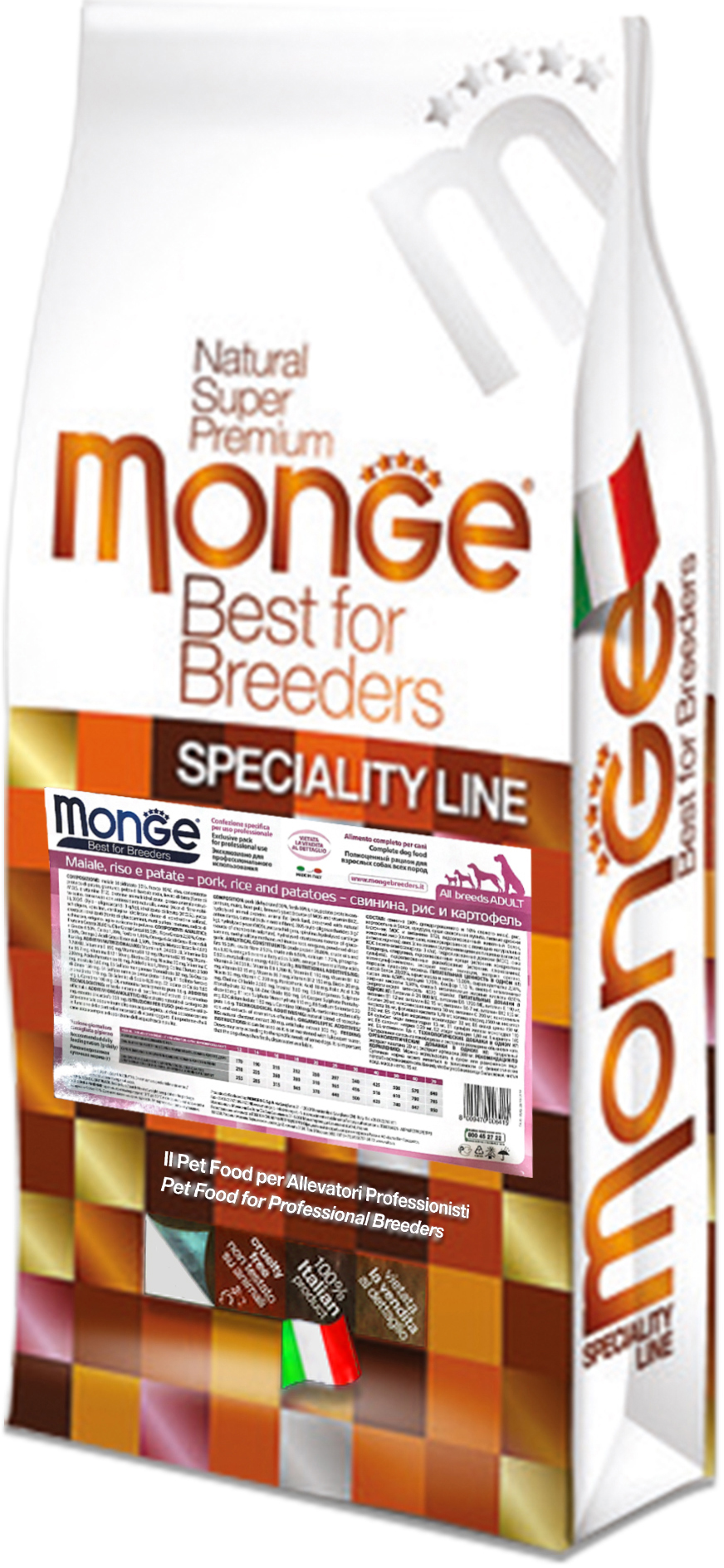 

Сухой корм Monge Dog Breeder Adult Pork/Rice со вкусом свинины 15 кг