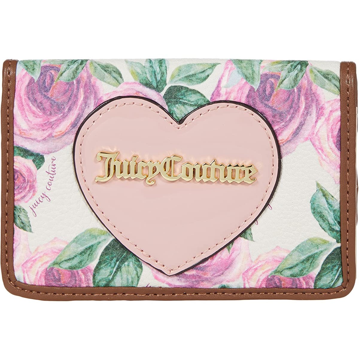 

Кошелек Juicy Couture Whole Lot of Love Flap Card Case White Rose, Универсальный