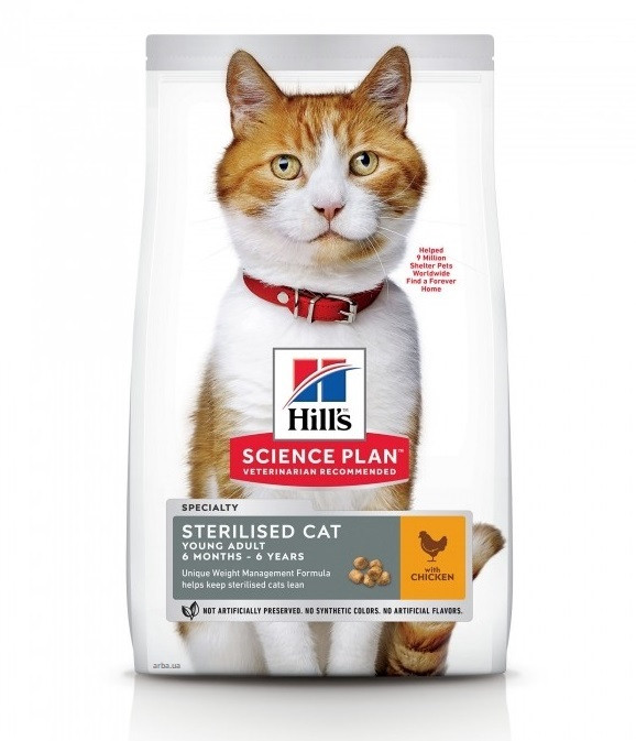 

Сухой корм Hills Adult Sterilised Cat Chicken 1.5 кг
