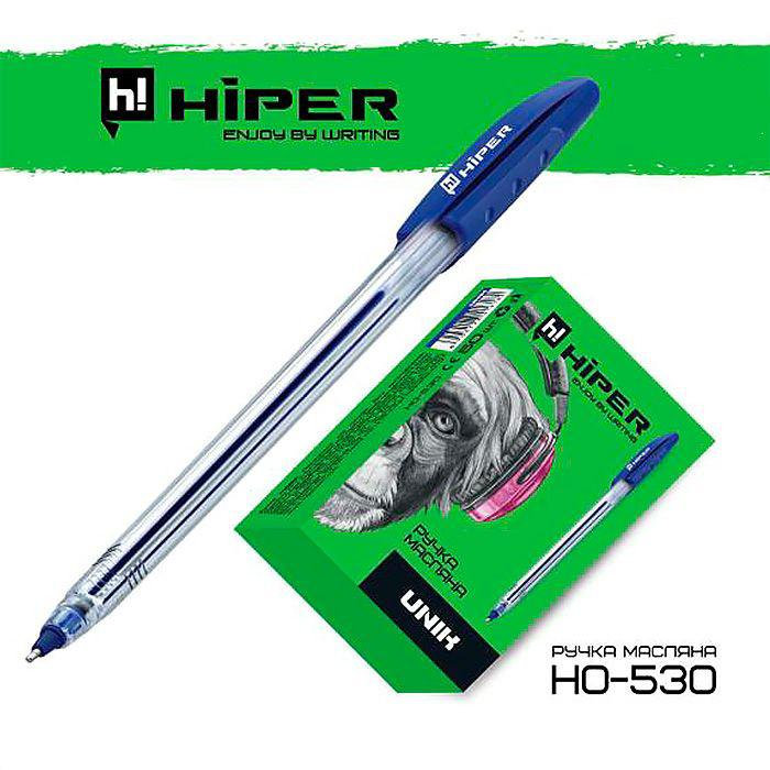 

Ручка маслянная Hiper Unik, 0,7мм, синяя,цена за 50шт(HO-530син)