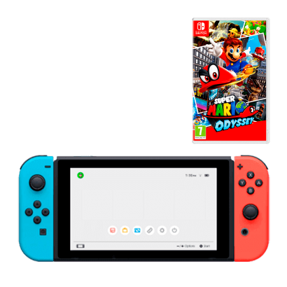 

Набор Консоль Nintendo Switch HAC-001(-01) Blue Red 32GB Новое + Игра Super Mario Odyssey Русские Субтитры Nintendo Switch Новое