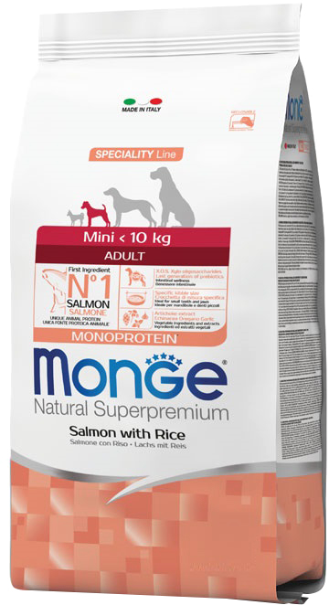 

Сухой корм Monge Dog Mini Adult лосось/рис 7.5 кг (8009470011587)