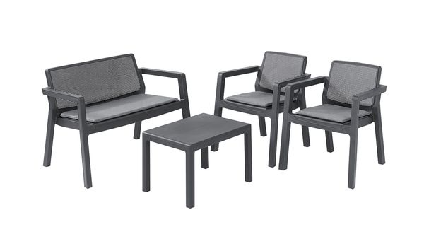 

Набор пластиковой садовой мебели Keter Emily Patio set 247063 графит