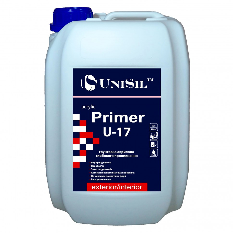 

Грунтовка глубокого проникновения Unisil U-1 10л прозора
