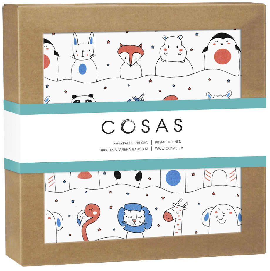 

Непромокаемая пеленка Cosas Diaper Animals Cord 70х120 см (4822052071687)