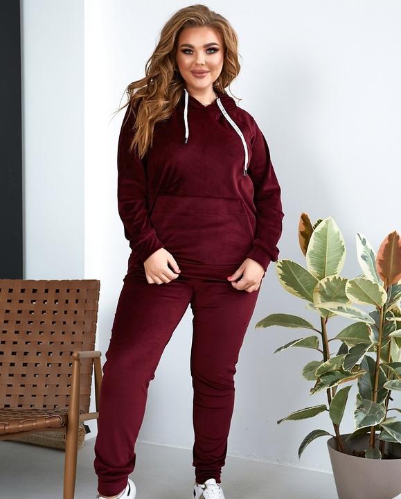 

Спортивный костюм G&M k-84715 50-52 Размер цвет бордовый