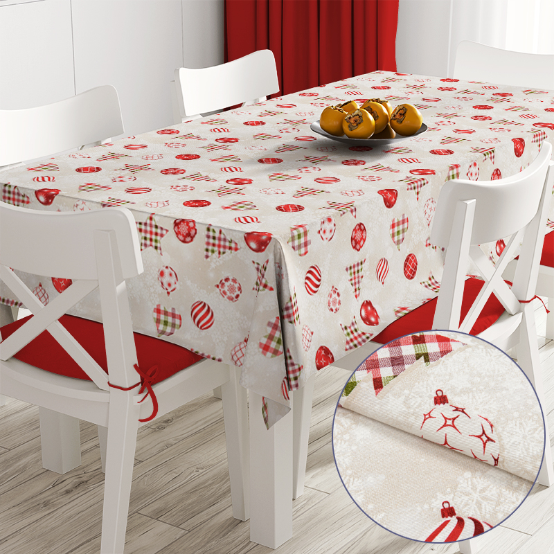 

Новогодняя скатерть Time Textile Bolas Разноцветный TT172615 8 салфеток