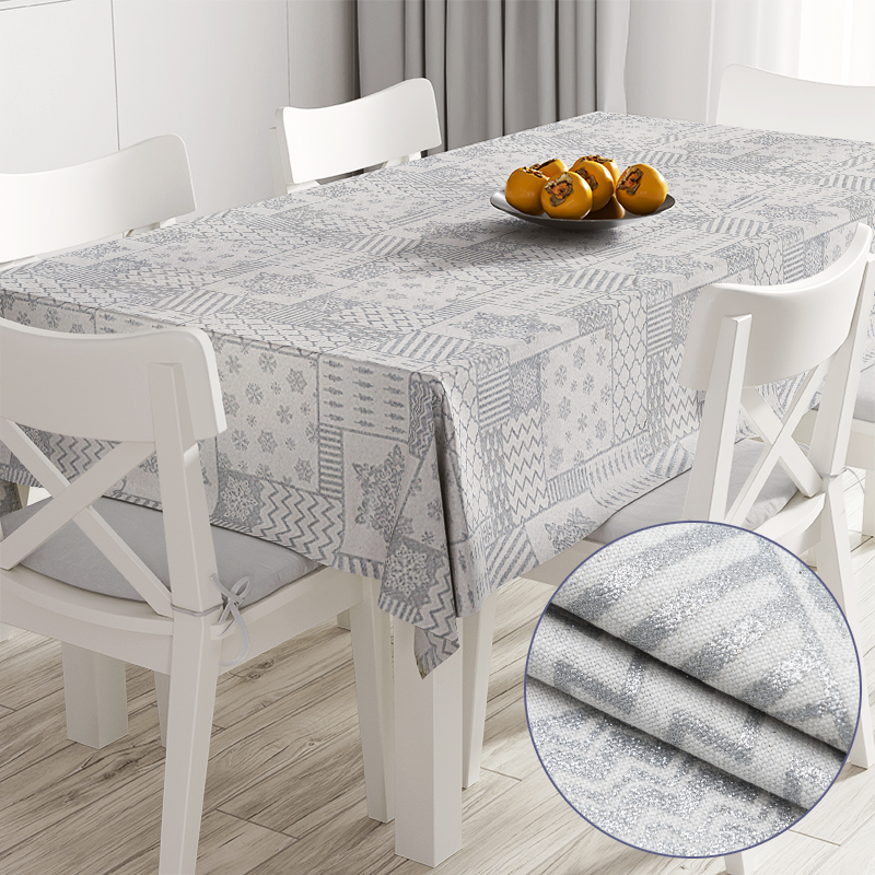 

Новогодняя скатерть Time Textile Shivery Silver Серебристый TT145072 140x240