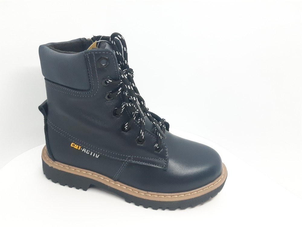 

Кожаные демисезонные ботинки на мальчика Santegros синие ортопедические утепленные BM-0078 28 р 19 см