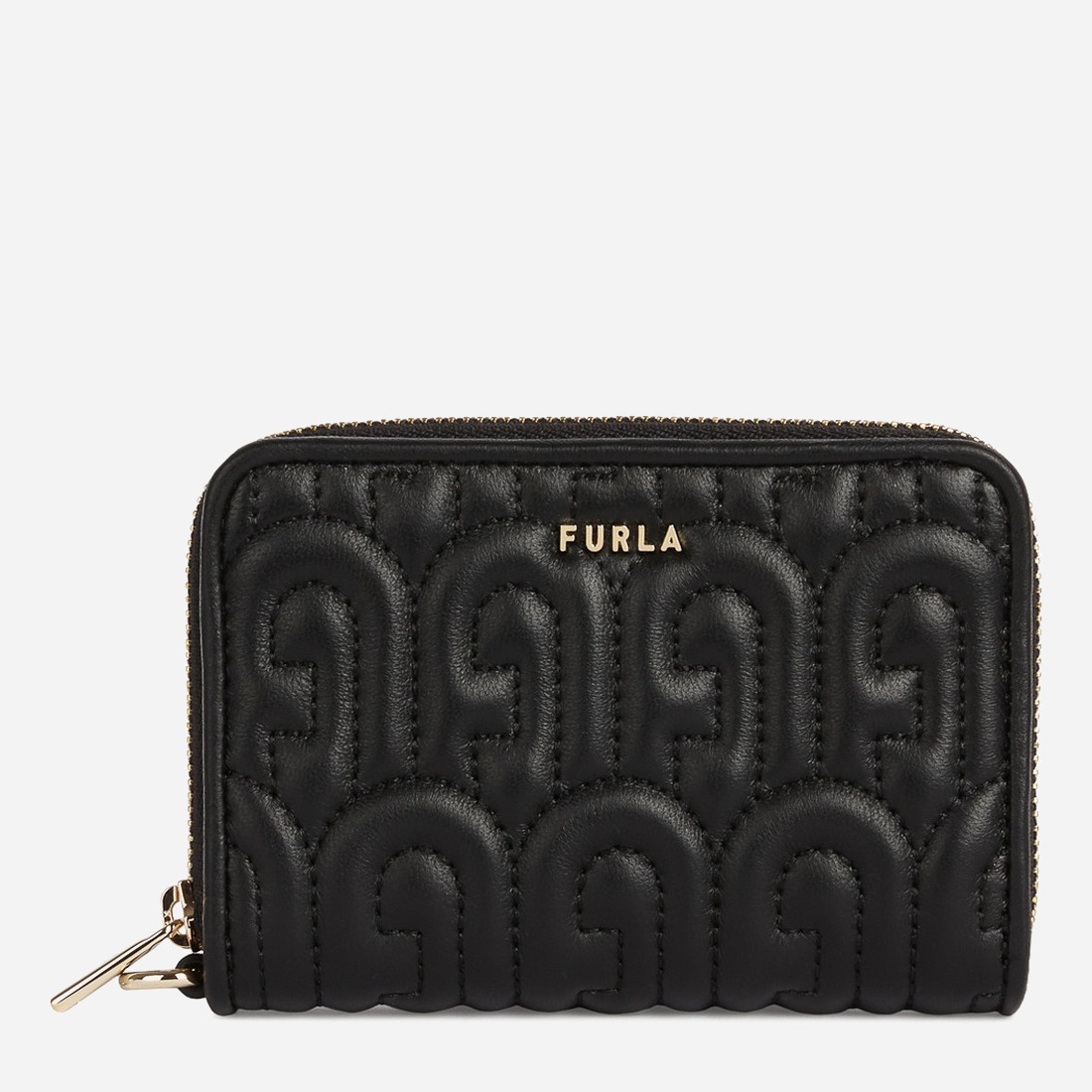 

Кошелек женский кожаный Furla Cosy S Zip Around Cc - Nappa Burnish Черный
