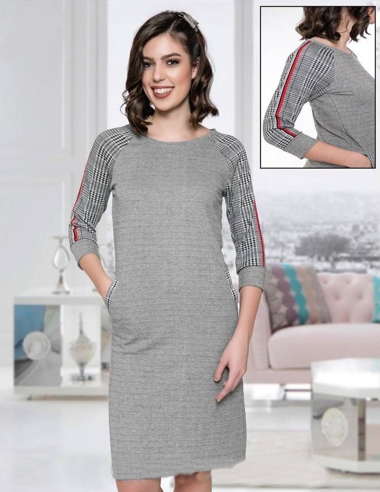 

Платье Cocoon L11-2558 Серое, Платье Cocoon L11-2558 Серое 3XL